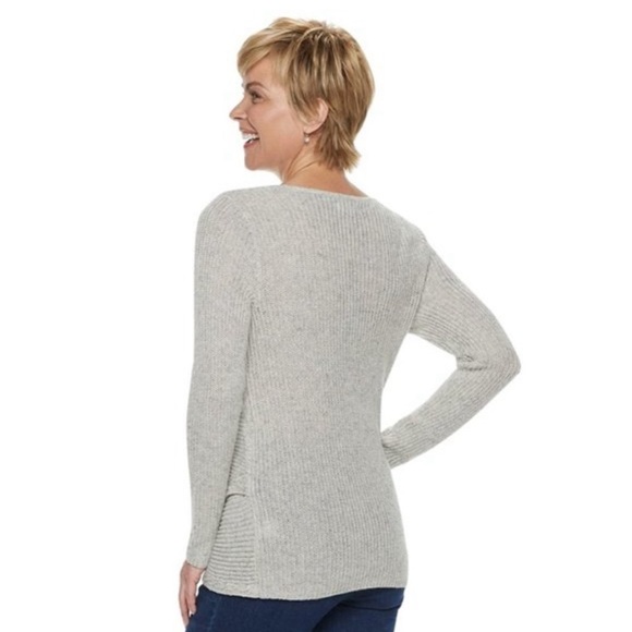 Croft & Barrow Tulip Grey Sweater Tunic XL - Picture 5 of 5